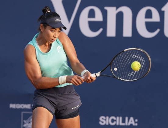 37th WTA, Tennis Damen Palermo Ladies Open 2026 Yasmine Kabbaj of Morocco plays during the 37th Palermo Ladies Open WTA 125 in Palermo, Italy, on July 22, 2026. Palermo Italy  Copyright: xGabrielexMaricchiolox originalFilename:maricchiolo-37thwtap260722_npyYH.jpg