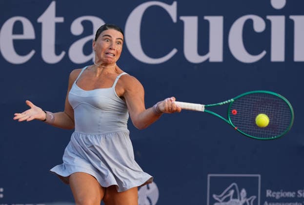 37th WTA, Tennis Damen Palermo Ladies Open 2026 Ekaterina Gorgodze of Georgia plays during the 37th Palermo Ladies Open WTA 125 in Palermo, Italy, on July 22, 2026. Palermo Italy  Copyright: xGabrielexMaricchiolox originalFilename:maricchiolo-37thwtap260722_npzVT.jpg