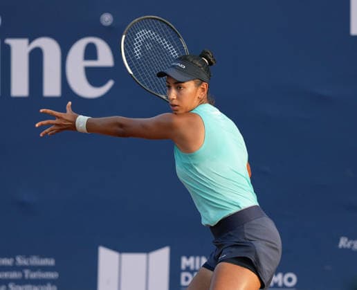 37th WTA, Tennis Damen Palermo Ladies Open 2026 Yasmine Kabbaj of Morocco plays during the 37th Palermo Ladies Open WTA 125 in Palermo, Italy, on July 22, 2026. Palermo Italy  Copyright: xGabrielexMaricchiolox originalFilename:maricchiolo-37thwtap260722_npx2L.jpg