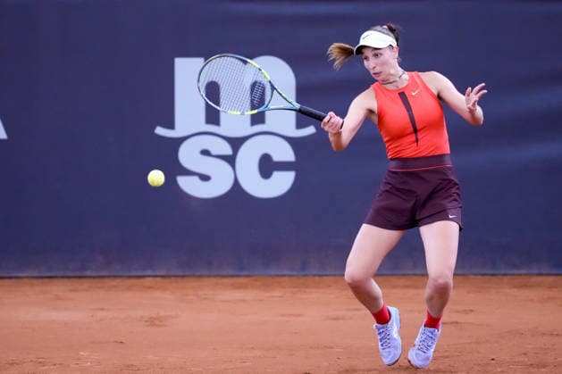 MSC Hamburg Ladies Open - Day 3 Fifth seed Tamara Korpatsch of Germany plays against Julia Stusek of Germany during their round of 16 match at the 2026 MSC Hamburg Ladies Open women s tennis tournament at Am Rothenbaum in Hamburg, Germany. Hamburg Hamburg Germany  Copyright: xOwenxHammondx originalFilename:hammond-2026msch260722_npMQD.jpg