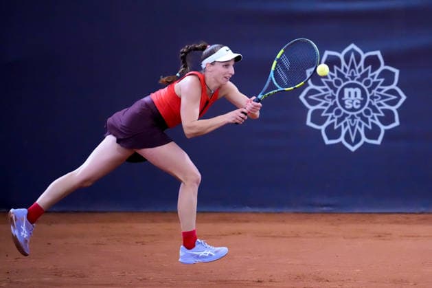 MSC Hamburg Ladies Open - Day 3 Fifth seed Tamara Korpatsch of Germany plays against Julia Stusek of Germany during their round of 16 match at the 2026 MSC Hamburg Ladies Open women s tennis tournament at Am Rothenbaum in Hamburg, Germany. Hamburg Hamburg Germany  Copyright: xOwenxHammondx originalFilename:hammond-2026msch260722_npMGd.jpg