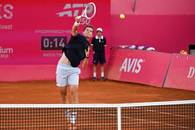 July 22, 2026, Lisbon, Lisbon, Portugal: ALEXANDER BLOCKX in action during the Round of 16 at the Millennium Estoril Open ATP, Tennis Herren tennis tournament at Clube de Tenis do Estoril. Lisbon Portugal - ZUMAr238 20260722_zip_r238_067 Copyright: xRicardoxRochax