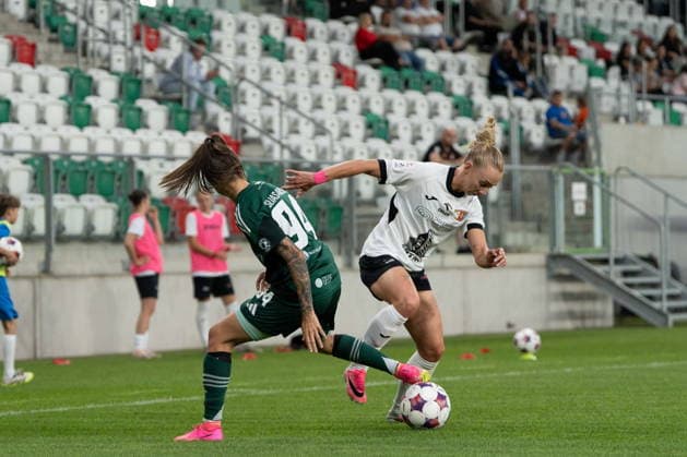 SOSNOWIEC 22.07.2026 MECZ I RUNDA KWALIFIKACJI LIGA MISTRZOW SEZON 2026 27 CZARNI SOSNOWIEC - LUSSO NIKE -- UEFA WOMEN S CHAMPIONS LEAGUE QUALIFYING FIRST ROUND MATCH CZARNI SOSNOWIEC - LUSSO NIKE YULIA SLESARCHIK ZOFIA BUSZEWSKA FOT. MATEUSZ WIEWIORKA 400mm.pl NEWSPIX.PL --- newspix.pl POLAND OUT! 