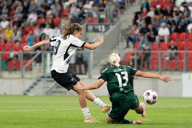 SOSNOWIEC 22.07.2026 MECZ I RUNDA KWALIFIKACJI LIGA MISTRZOW SEZON 2026 27 CZARNI SOSNOWIEC - LUSSO NIKE -- UEFA WOMEN S CHAMPIONS LEAGUE QUALIFYING FIRST ROUND MATCH CZARNI SOSNOWIEC - LUSSO NIKE PATRYCJA SARAPATA MARIAM KALANDADZE FOT. MATEUSZ WIEWIORKA 400mm.pl NEWSPIX.PL --- newspix.pl POLAND OUT! 