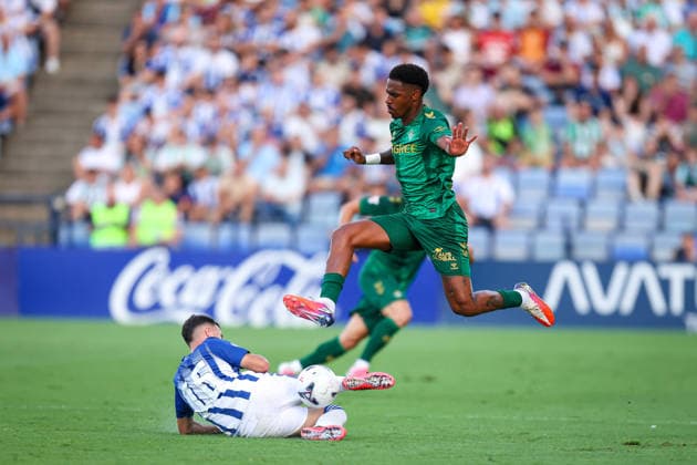 ESP: preseason Real Club Recreativo de Huelva v Real Betis Junior Firpo of Real Betis during preseason friendly match between Real Club Recreativo de Huelva v Real Betis played at Nuevo Colombino Stadium, Huelva on July 22 2026 in Spain Huelva Spain Soccer *** ESP preseason: Real Club Recreativo de Huelva vs. Real Betis Junior Firpo of Real Betis during a preseason friendly match between Real Club Recreativo de Huelva and Real Betis, played at Nuevo Colombino Stadium in Huelva on July 22, 2026, in Huelva, Spain. Soccer Copyright: xRafaelxRomanx xAgenciaxLOFx