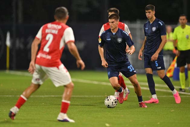 ZELEZNICAR PANCEVO vs BRAGA NIKOLA DJURICIC football Zeleznicar Pancevo vs Braga UEFA Conference league qualifications match at SC Mladost stadium, Pancevo 22.07.2026 Foto: FOOTBALL, UEFA CONFERENCE LEAGUE, ZELEZNICAR PANCEVO, BRAGA, QUALIFICATIONS Pancevo SC Mladost stadium Serbia Copyright: xMarkoxMetlas xMNxPressx