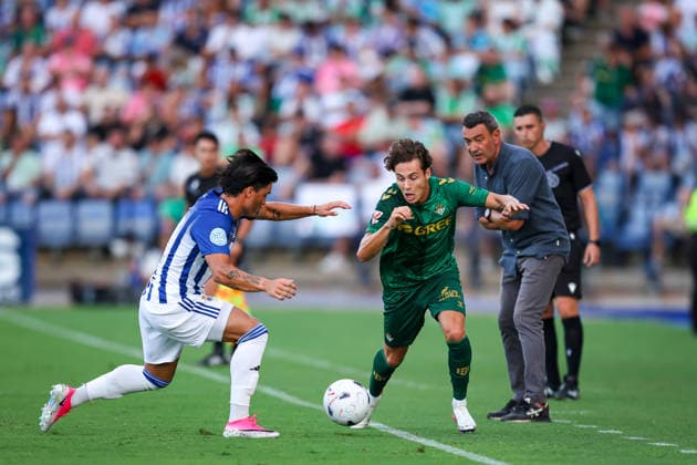 ESP: preseason Real Club Recreativo de Huelva v Real Betis Rodrigo Riquelme of Real Betis during preseason friendly match between Real Club Recreativo de Huelva v Real Betis played at Nuevo Colombino Stadium, Huelva on July 22 2026 in Spain Huelva Spain Soccer *** ESP Preseason: Real Club Recreativo de Huelva vs. Real Betis — Rodrigo Riquelme of Real Betis during a preseason friendly match between Real Club Recreativo de Huelva and Real Betis, played at Nuevo Colombino Stadium in Huelva on July 22, 2026, in Huelva, Spain — Soccer Copyright: xRafaelxRomanx xAgenciaxLOFx