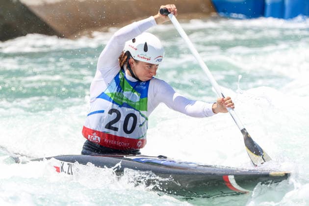 ICF Canoe Slalom World Championships Klaudia Zwolinska (POL during ICF Canoe Slalom World Championships in Oklahoma City, USA, on July 22, 2026 Oklahoma City USA  Copyright: xFotoxOlimpikx originalFilename:jastrzebowski-icfcanoe260722_npnWS.jpg
