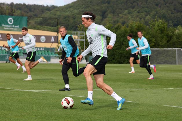 VfL Trainingslager, Weimarer Land Blankenhain, 22.07.2026, Fußball, Herren, Saison 2026 2027, 2. BL, VfL Wolfsburg, Sommer-Trainingslager: Tag 4., Fabian Reese (VfL Wolfsburg) Weimarer Land, Thüringen Deutschland *** VfL Training Camp, Weimarer Land Blankenhain, July 22, 2026, Soccer, Men s, 2026–2027 Season, 2nd Bundesliga, VfL Wolfsburg, Summer Training Camp Day 4, Fabian Reese, VfL Wolfsburg, Weimarer Land, Thuringia, Germany