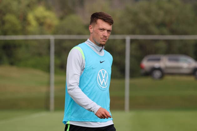 VfL Trainingslager, Weimarer Land Blankenhain, 22.07.2026, Fußball, Herren, Saison 2026 2027, 2. BL, VfL Wolfsburg, Sommer-Trainingslager: Tag 4., Dzenan Pejcinovic (VfL Wolfsburg) Weimarer Land, Thüringen Deutschland *** VfL Training Camp, Weimarer Land Blankenhain, July 22, 2026, Soccer, Men s, 2026–2027 Season, 2. Bundesliga, VfL Wolfsburg, Summer Training Camp Day 4, Dzenan Pejcinovic, VfL Wolfsburg, Weimarer Land, Thuringia, Germany