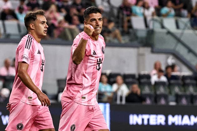 July 22, 2026, Miami, Florida, USA: Luis Suarez (9) of Inter Miami CF celebrates a goal during a MLS, Fussball Herren, USA match between Inter Miami CF and Chicago Fire FC Soccer 2026: Inter Miami 3:2 Chicago Fire  - ZUMAa257 20260722_zsp_a257_015 Copyright: xChrisxArjoonx