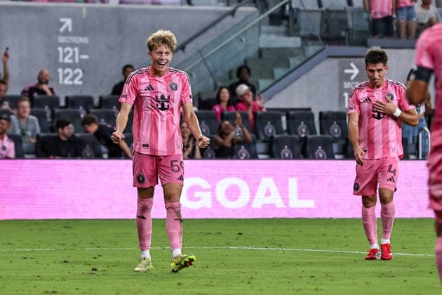 July 22, 2026, Miami, Florida, USA: Preston Plambeck (59) of Inter Miami CF celebrates a goal during a MLS, Fussball Herren, USA match between Inter Miami CF and Chicago Fire FC Soccer 2026: Inter Miami 3:2 Chicago Fire.  - ZUMAa257 20260722_zsp_a257_019 Copyright: xChrisxArjoonx