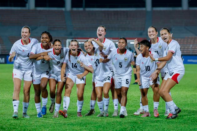 AFF Women s Cup 2026 Indonesia Vs Laos in Kuala Lumpur, Malaysia - 22 JULY 2026. Indonesia players seen celebrating after scoring a goal during the AFF Women s Cup 2026 Final match between Indonesia and Laos at Kuala Lumpur Football Stadium. Final score; Indonesia 5 : 0 Laos. Kuala Lumpur Malaysia Copyright: xWongxFokxLoyx xSOPAxImagesx 20260722_AFW_2576 copy