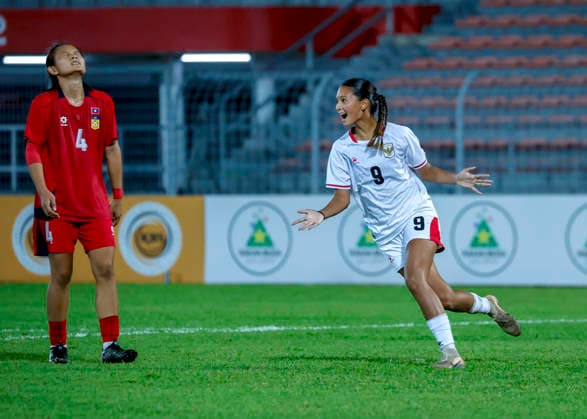 AFF Women s Cup 2026 Indonesia Vs Laos in Kuala Lumpur, Malaysia - 22 JULY 2026. Estella loupattij of Indonesia seen after scoring a goal during the AFF Women s Cup 2026 Final match between Indonesia and Laos at Kuala Lumpur Football Stadium. Final score; Indonesia 5 : 0 Laos. Kuala Lumpur Malaysia Copyright: xWongxFokxLoyx xSOPAxImagesx 20260722_AFW_2397 copy
