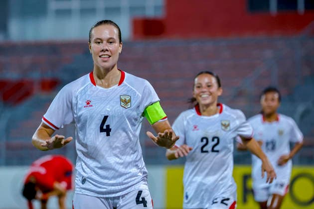 AFF Women s Cup 2026 Indonesia Vs Laos in Kuala Lumpur, Malaysia - 22 JULY 2026. Emily Nahon of Indonesia seen celebrating after scoring a goal during the AFF Women s Cup 2026 Final match between Indonesia and Laos at Kuala Lumpur Football Stadium. Final score; Indonesia 5 : 0 Laos. Kuala Lumpur Malaysia Copyright: xWongxFokxLoyx xSOPAxImagesx 20260722_AFW_3141 copy