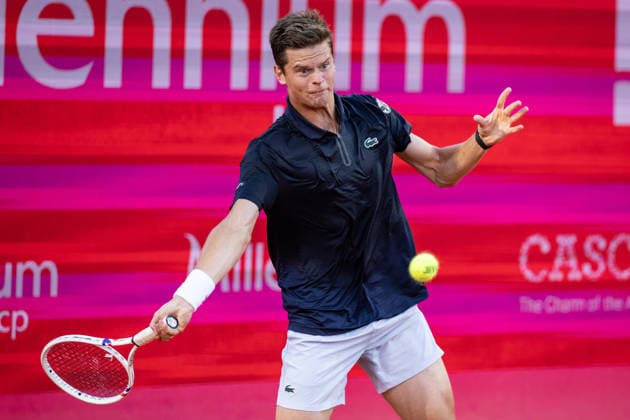 Millennium Estoril Open 2026 at Clube de Tenis do Estoril in Cascais, Portugal - 22 JULY 2026. Alexander Blocky of Belgium seen in action during the tennis match between Alexander Blocky of Belgium and Kyrian Jacquet of France (not in view) during the Millennium Estoril Open 2026 at Clube de Tenis do Estoril . Alexander Blocky won 3-6, 6-4, 7-6 Cascais Portugal Copyright: xHenriquexCasinhasx xSOPAxImagesx HCASINHAS_22072026_ESTORILOPEN_ATP250_052