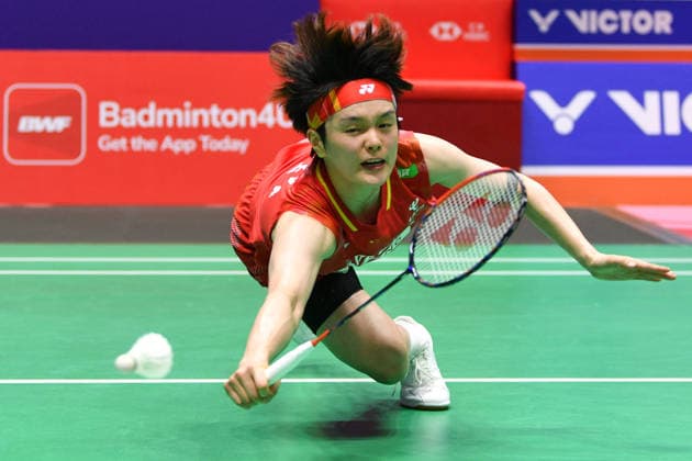 CHANGZHOU, CHINA - JULY 23: Wang Zhiyi of China competes in the Women s Singles Round of 16 match against Sim Yu-jin of South Korea on day 3 of the China Open 2026 at Changzhou Olympic Sports Center Gymnasium on July 23, 2026 in Changzhou, Jiangsu Province of China.  Copyright: xVCGx 111655926560