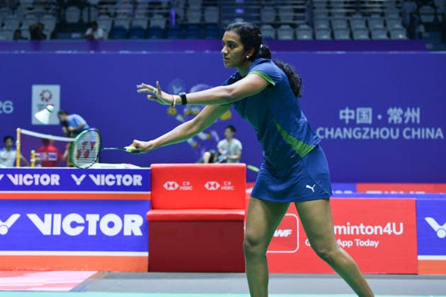 CHANGZHOU, CHINA - JULY 23: Chen Yufei of China and P V Sindhu of India compete during the women s singles round of 16 match at the China Open 2026 on July 23, 2026 in Changzhou, Jiangsu Province of China.  Copyright: xVCGx 111655925840