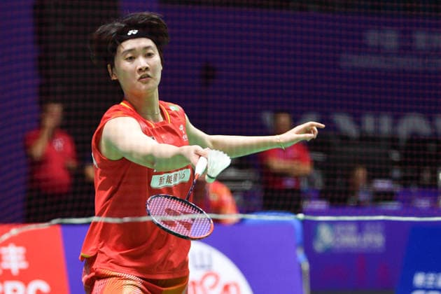 CHANGZHOU, CHINA - JULY 23: Chen Yufei of China competes in the Women s Singles Round of 16 match against PV Sindhu of India on day 3 of the China Open 2026 at Changzhou Olympic Sports Center Gymnasium on July 23, 2026 in Changzhou, Jiangsu Province of China.  Copyright: xVCGx 111655925845