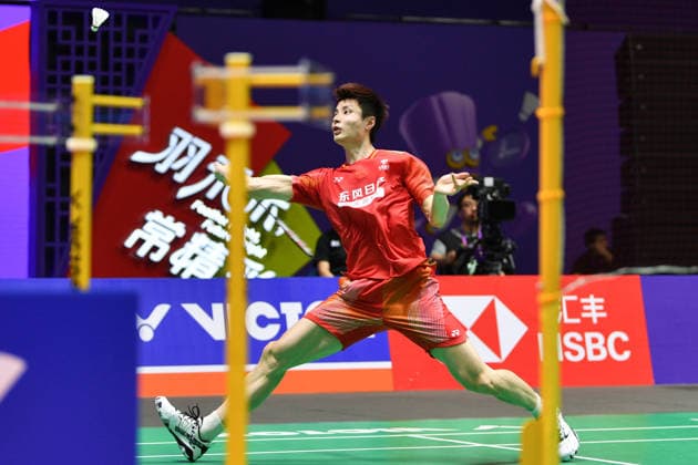 CHANGZHOU, CHINA - JULY 23: Shi Yuqi of China competes in the Men s Singles Round of 16 match against Panitchaphon Teeraratsakul of Thailand on day 3 of the China Open 2026 at Changzhou Olympic Sports Center Gymnasium on July 23, 2026 in Changzhou, Jiangsu Province of China.  Copyright: xVCGx 111655936329