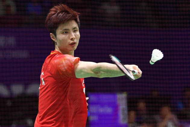 CHANGZHOU, CHINA - JULY 23: Shi Yuqi of China competes in the Men s Singles Round of 16 match against Panitchaphon Teeraratsakul of Thailand on day 3 of the China Open 2026 at Changzhou Olympic Sports Center Gymnasium on July 23, 2026 in Changzhou, Jiangsu Province of China.  Copyright: xVCGx 111655936328