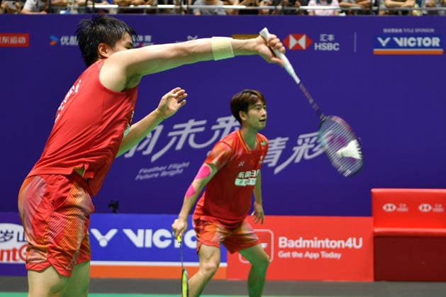 CHANGZHOU, CHINA - JULY 23: Liang Weikeng and Wang Chang of China compete in the Men s Doubles Round of 16 match against Choi Sol-gyu of South Korea and Goh V Shem of Malaysia on day 3 of the China Open 2026 at Changzhou Olympic Sports Center Gymnasium on July 23, 2026 in Changzhou, Jiangsu Province of China.  Copyright: xVCGx 111655938958