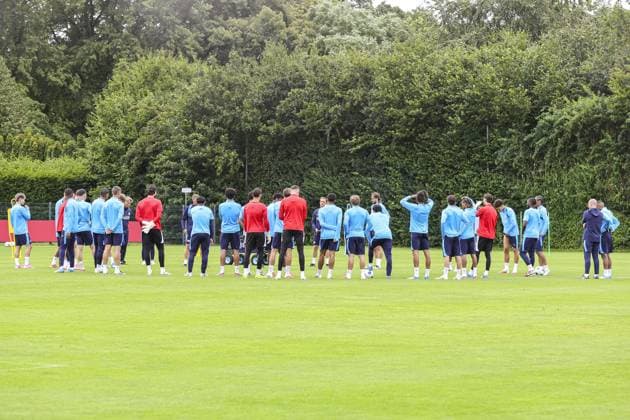 MARIENFELD , 23-07-2026 , trainingsfield Hotel-Residence Klosterpforte , season 2026 2027 , Dutch pre-season football , training PSV , picture shows players of PSV PSV training camp 23-07-2026  x205161393x Copyright: