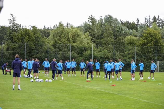 MARIENFELD , 23-07-2026 , trainingsfield Hotel-Residence Klosterpforte , season 2026 2027 , Dutch pre-season football , training PSV , picture shows players of PSV PSV training camp 23-07-2026  x205161403x Copyright: