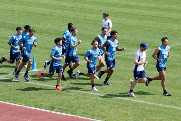 SSC Napoli preseason 2026-27 SSC Napoli player during seventh daySSC Napoli s 2026-27 preseason training camp in val di sole in Trentino, Dimaro Folgarida July, 23 2026. _BPH2287 Copyright: xAntonioxBalascox
