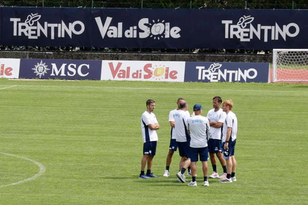 SSC Napoli preseason 2026-27 technical meeting during seventh daySSC Napoli s 2026-27 preseason training camp in val di sole in Trentino, Dimaro Folgarida July, 23 2026. _BPH2462 Copyright: xAntonioxBalascox