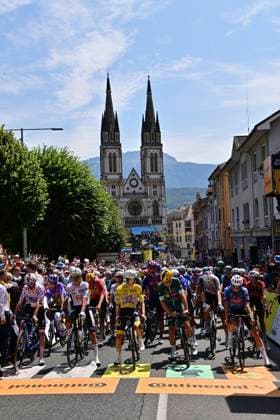 Tour de France 2026 Stage 18 ORCIERES-MERLETTE, FRANCE - JULY 23 : Paret-Peintre Valentin (FRA) of Soudal Quick-Step, Del Toro Isaac (MEX) of UAE Team Emirates - XRG, Pogacar Tadej (SLO) of UAE Team Emirates - XRG, Pedersen Mads (DEN) of Lidl - Trek, Philipsen Jasper (BEL) of Alpecin - Premier Tech during stage 18 of the 113rd edition of Tour de France an UCI World Tour 2.UWT cycling road race stage for Men Elite of 185 km with start in Voiron and finish in Orcieres-Merlette on July 23, 2026 in Orcieres-Merlette, France, 23 07 2026 Orcieres-Merlette France  Copyright: xPetexGodingx