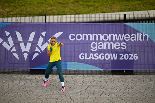 COM26 COLOUR, Emma-Sue Greentree Of Australia during a warm up session outside the Hydro ahead of the XXIII Commonwealth Games in Glasgow, Scotland, Thursday, July 23, 2026. ( NO ARCHIVING, EDITORIAL USE ONLY GLASGOW UNITED KINGDOM  Copyright: xLUKASxCOCHx 20260723135390386568