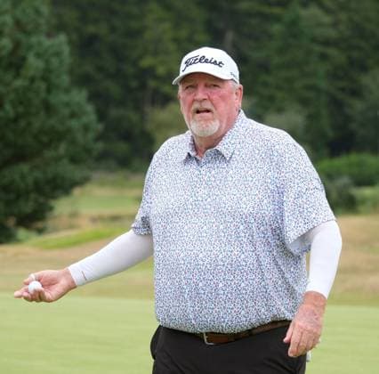 UK: The ISPS HANDA Senior Open Championship at King‚Äôs Course, Gleneagles, Scotland on 23 July 2026: Pictured: Mark Calcavecchia (USA) on the 12th green during the first round of the ISPS Handa Senior Open Championship 2026 Gleneagles King‚Äôs Course Scotland Scotland Copyright: xAlexxToddx