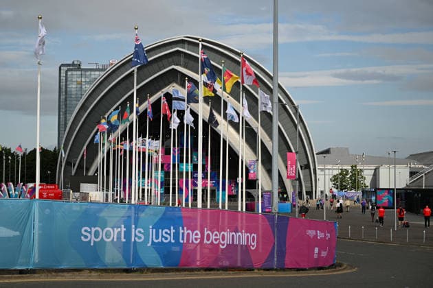 COM26 COLOUR, General view of the Scottish Event Campus (SEC) ahead of the XXIII Commonwealth Games in Glasgow, Scotland, Thursday, July 23, 2026. ( NO ARCHIVING, EDITORIAL USE ONLY GLASGOW UNITED KINGDOM  Copyright: xLUKASxCOCHx 20260723191355754646
