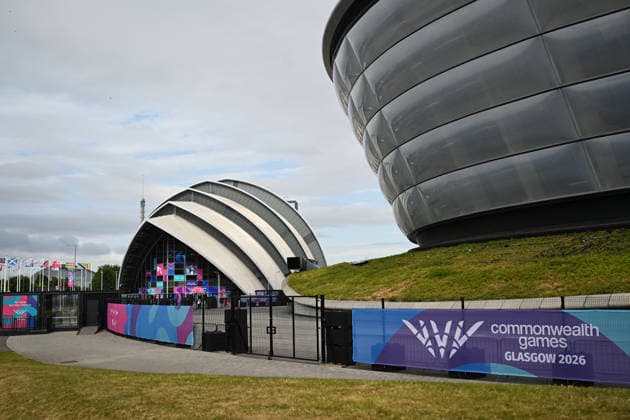 COM26 COLOUR, General view of the Scottish Event Campus (SEC) ahead of the XXIII Commonwealth Games in Glasgow, Scotland, Thursday, July 23, 2026. ( NO ARCHIVING, EDITORIAL USE ONLY GLASGOW UNITED KINGDOM  Copyright: xLUKASxCOCHx 20260723199981958500