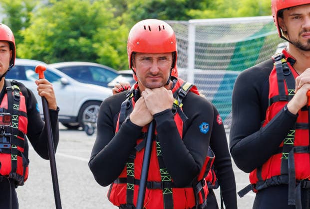 23.07.2026 - Fussball - 2. Fussball-Bundesliga - Saison 2026 2027 - 1. FC Nürnberg FCN Club - Trainingslager Sommer Sommertrainingslager Gais - Bruneck - Südtirol - Zink DaMa - xdaxmax -Teamevent - Rafting - Miroslav Miro Klose ( Trainer 1. FC Nürnberg FCN ) nachdenklich bei Einweisung *** July 23, 2026 Soccer 2 Bundesliga 2026–2027 Season 1 FC Nuremberg (FCN) Club Summer Training Camp Summer Training Camp in Gais, Brunico, South Tyrol Zink DaMa xdaxmax Team Event: Rafting Miroslav Miro Klose, Coach of 1 FC Nuremberg (FCN), deep in thought during a briefing