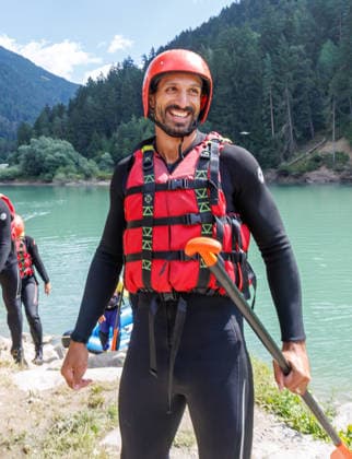 23.07.2026 - Fussball - 2. Fussball-Bundesliga - Saison 2026 2027 - 1. FC Nürnberg FCN Club - Trainingslager Sommer Sommertrainingslager Gais - Bruneck - Südtirol - Zink DaMa - xdaxmax -Teamevent - Rafting - Adriano Grimaldi (39, 1. FC Nürnberg FCN ) lacht Lachen freut sich Freude *** July 23, 2026 Soccer 2 Bundesliga 2026–2027 Season 1 FC Nuremberg (FCN) Club Summer Training Camp Summer Training Camp in Gais, Brunico, South Tyrol Zink DaMa xdaxmax Team Event: Rafting Adriano Grimaldi 39, 1 FC Nuremberg (FCN) laughs, laughter brings joy