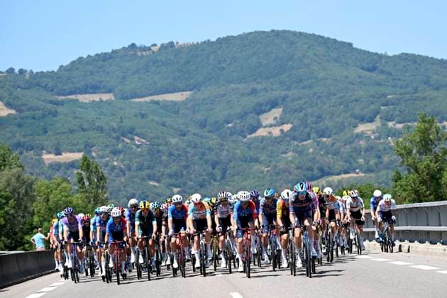 Tour de France 2026 Stage 18 ORCIERES-MERLETTE, FRANCE - JULY 23 : illustration picture peloton during stage 18 of the 113rd edition of Tour de France an UCI World Tour 2.UWT cycling road race stage for Men Elite of 185 km with start in Voiron and finish in Orcieres-Merlette on July 23, 2026 in Orcieres-Merlette, France, 23 07 2026 Orcieres-Merlette France  Copyright: xPetexGodingx