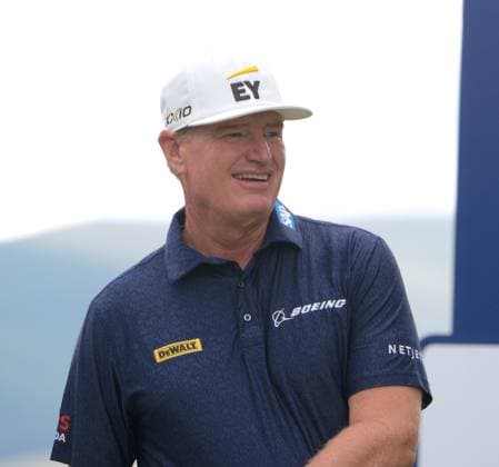 UK: The ISPS HANDA Senior Open Championship at King‚Äôs Course, Gleneagles, Scotland on 23 July 2026: Pictured: Ernie Els (RSA) during the first round of the ISPS Handa Senior Open Championship 2026 Gleneagles King‚Äôs Course Scotland Scotland Copyright: xAlexxToddx