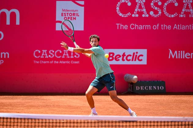 July 23, 2026, Lisbon, Lisbon, Portugal: PABLO CARRENO BUSTA in action during the Round of 16 at the Millennium Estoril Open ATP, Tennis Herren tennis tournament at Clube de Tenis do Estoril. Millennium Estoril Open 2026  - ZUMAr238 20260723_zip_r238_001 Copyright: xRicardoxRochax