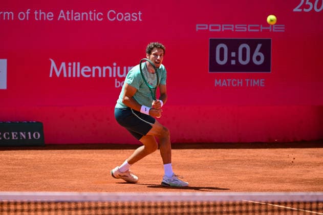 July 23, 2026, Lisbon, Lisbon, Portugal: PABLO CARRENO BUSTA in action during the Round of 16 at the Millennium Estoril Open ATP, Tennis Herren tennis tournament at Clube de Tenis do Estoril. Millennium Estoril Open 2026  - ZUMAr238 20260723_zip_r238_004 Copyright: xRicardoxRochax