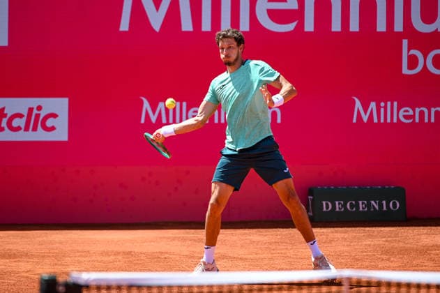July 23, 2026, Lisbon, Lisbon, Portugal: PABLO CARRENO BUSTA in action during the Round of 16 at the Millennium Estoril Open ATP, Tennis Herren tennis tournament at Clube de Tenis do Estoril. Millennium Estoril Open 2026  - ZUMAr238 20260723_zip_r238_005 Copyright: xRicardoxRochax