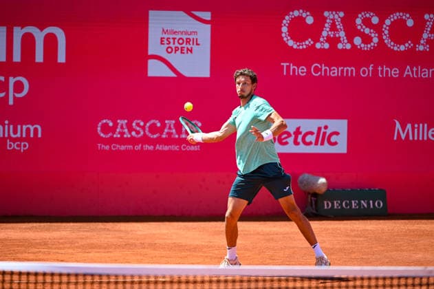 July 23, 2026, Lisbon, Lisbon, Portugal: PABLO CARRENO BUSTA in action during the Round of 16 at the Millennium Estoril Open ATP, Tennis Herren tennis tournament at Clube de Tenis do Estoril. Millennium Estoril Open 2026  - ZUMAr238 20260723_zip_r238_013 Copyright: xRicardoxRochax