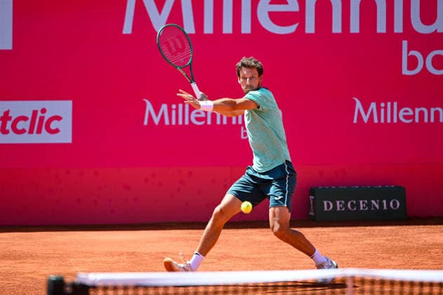 July 23, 2026, Lisbon, Lisbon, Portugal: PABLO CARRENO BUSTA in action during the Round of 16 at the Millennium Estoril Open ATP, Tennis Herren tennis tournament at Clube de Tenis do Estoril. Millennium Estoril Open 2026  - ZUMAr238 20260723_zip_r238_015 Copyright: xRicardoxRochax
