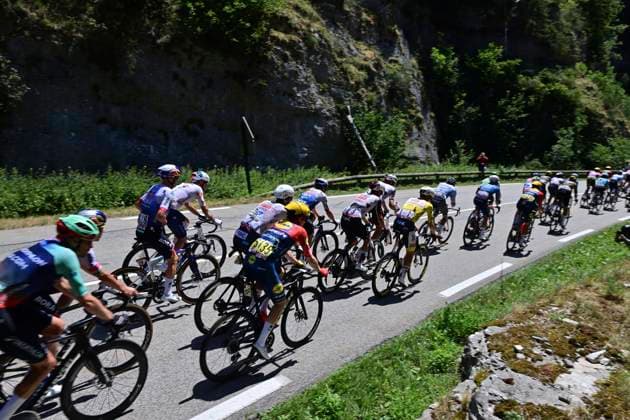 Tour de France 2026 Stage 18 ORCIERES-MERLETTE, FRANCE - JULY 23 : illustration picture of the riders during stage 18 of the 113rd edition of Tour de France an UCI World Tour 2.UWT cycling road race stage for Men Elite of 185 km with start in Voiron and finish in Orcieres-Merlette on July 23, 2026 in Orcieres-Merlette, France, 23 07 2026 Orcieres-Merlette France  Copyright: xPetexGodingx