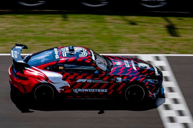 BUDAPEST - The new safety car during the Formula 1 Hungary at the Hungaroring circuit on July 23, 2026 in Budapest, Hungary. (Photo by DeFodi Images) - *** BUDAPEST The new safety car during the Formula 1 Hungarian Grand Prix at the Hungaroring circuit on July 23, 2026, in Budapest, Hungary. Photo by DeFodi Images