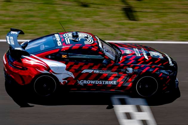 BUDAPEST - The new safety car during the Formula 1 Hungary at the Hungaroring circuit on July 23, 2026 in Budapest, Hungary. (Photo by DeFodi Images) - *** BUDAPEST The new safety car during the Formula 1 Hungarian Grand Prix at the Hungaroring circuit on July 23, 2026, in Budapest, Hungary. Photo by DeFodi Images