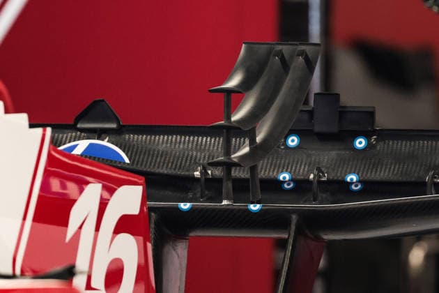 F1 - HUNGARIAN GRAND PRIX 2026 Scuderia Ferrari SF-26, mechanical detail rear wing during the Formula 1 Hungarian Grand Prix 2026, 11th round of the 2026 Formula One World Championship, WM, Weltmeisterschaft from July 24 to 26, 2026 on the Hungaroring, in Mogyorod near Budapest, Hungary - MogyorodHungary  Copyright: xEricxAlonsox