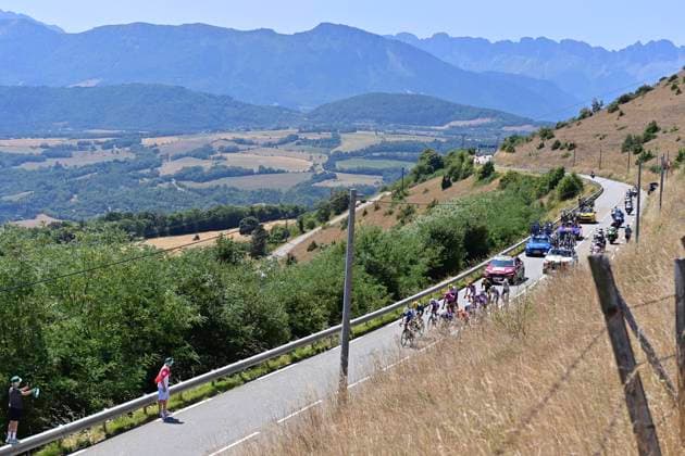 Tour de France 2026 Stage 18 ORCIERES-MERLETTE, FRANCE - JULY 23 : illustration picture of the riders during stage 18 of the 113rd edition of Tour de France an UCI World Tour 2.UWT cycling road race stage for Men Elite of 185 km with start in Voiron and finish in Orcieres-Merlette on July 23, 2026 in Orcieres-Merlette, France, 23 07 2026 Orcieres-Merlette France  Copyright: xPetexGodingx