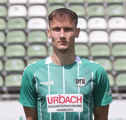 Jonas Dittrich (VfB Luebeck) ; VfB Luebeck; RL Nord Portraettermin 2026 2027 *** Jonas Dittrich, VfB Lübeck, VfB Lübeck, RL North, Photo Shoot 2026, 2027